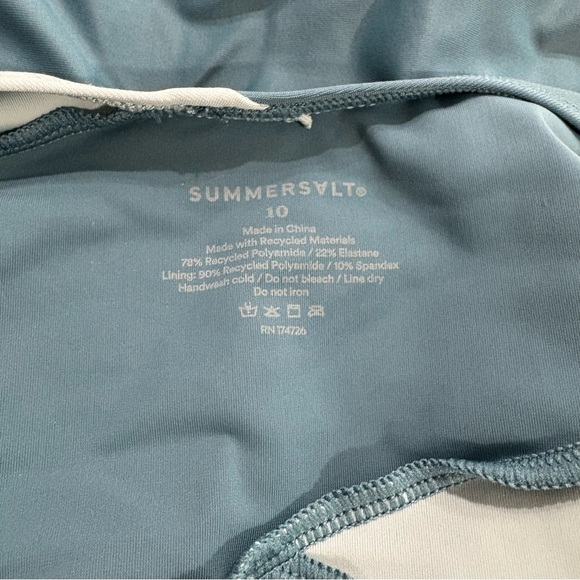 Summersalt The Perfect Wrap One Piece Swimsuit Green Size 10 - Picture 6 of 7